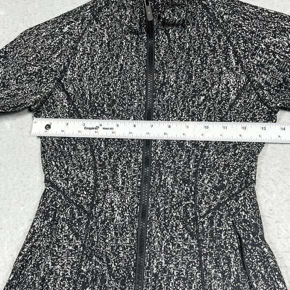 Lululemon Define Jacket Womens Size 2 Coco Pique Black White Full Zip Logo - Picture 7 of 12